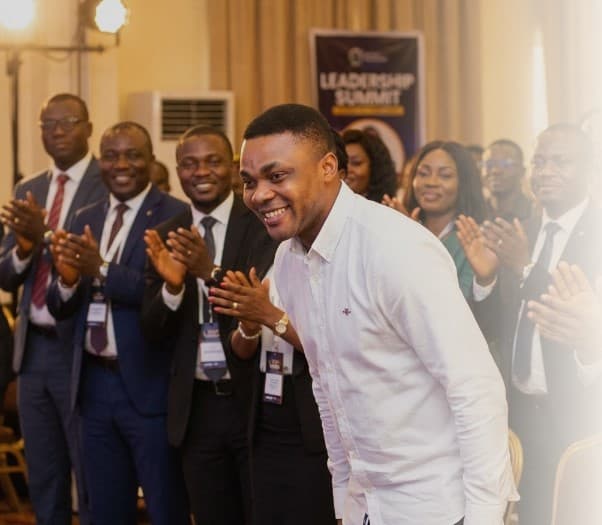 Divine Besong Eya with audience
