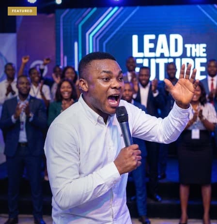 Divine Besong Eya speaking on leadership